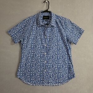 Wildfang Womens Blue Sparkle The Essential S/S Button Up Shirt WFS08 Size Large